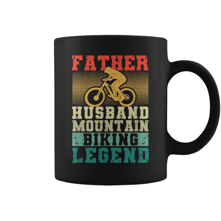Herren Vatertag Biker Vater Ehemann Mountainbike Legende Tassen