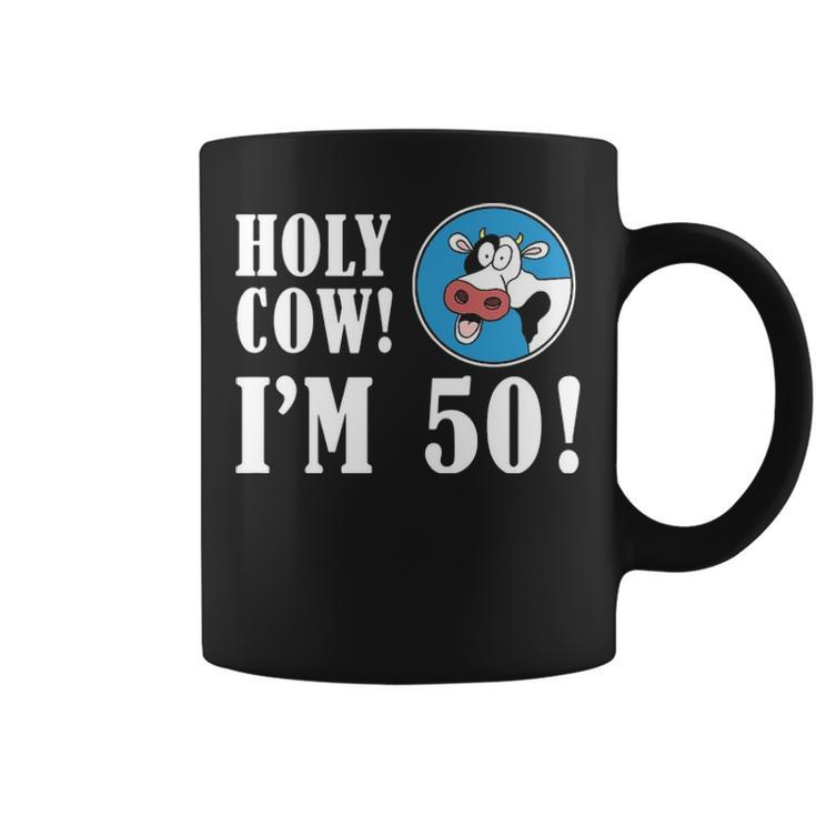 Holy Cow Im 50 Funny 50Th Milestone Farmer Birthday Coffee Mug