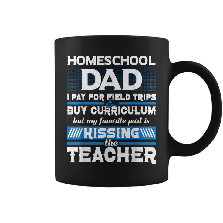 Homeschool Dad Kissing The Teacher Homeschooling Gift For Mens Coffee Mug