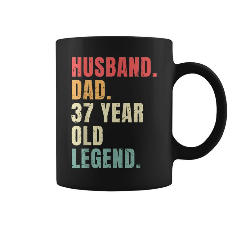 Husband Dad 37 Year Old Legend Retro Vintage 37Th Birthday Gift For Mens Coffee Mug