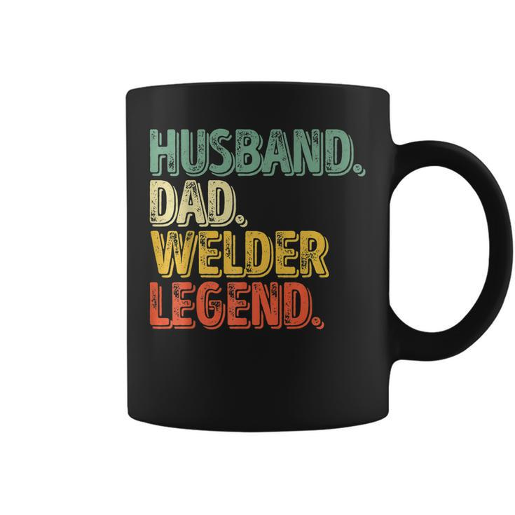 Husband Dad Welder Legend Funny Fathers Day Gift For Mens Coffee Mug