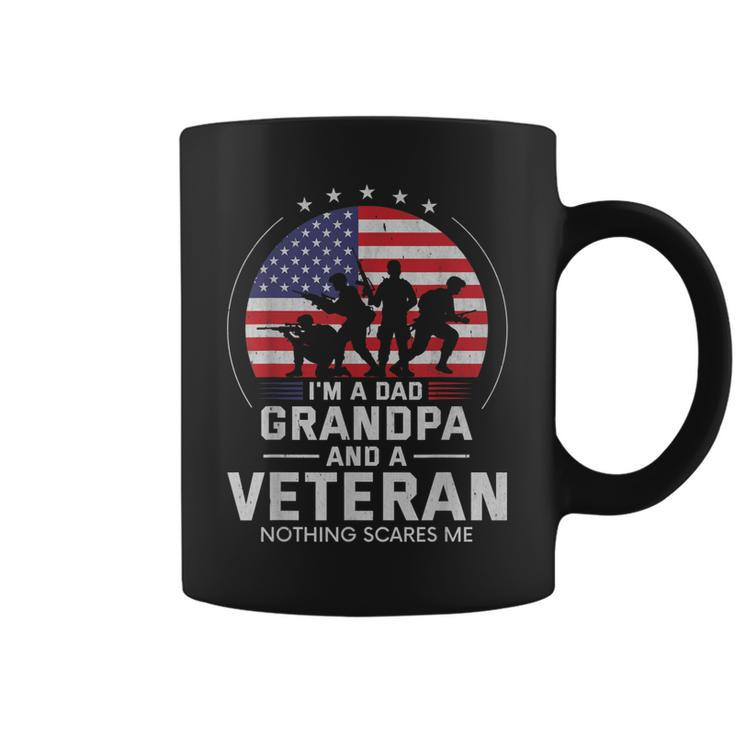 I Am A Dad Grandpa And A Veteran Nothing Scares Me Usa Gift  V3 Coffee Mug