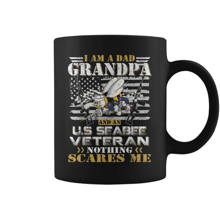 I Am A Dad Grandpa And An Us Seabee Veteran  Coffee Mug