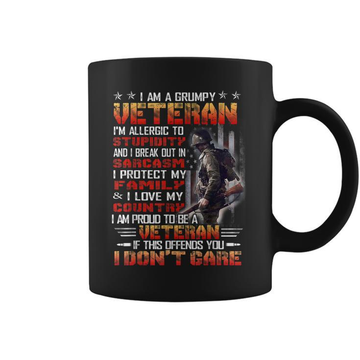 I Am A Grumpy Veteran Proud To Be Veteran - Proud Veterans  Coffee Mug