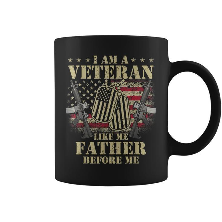 I Am A Veteran Like My Father Before Me Veteran Gift   Coffee Mug