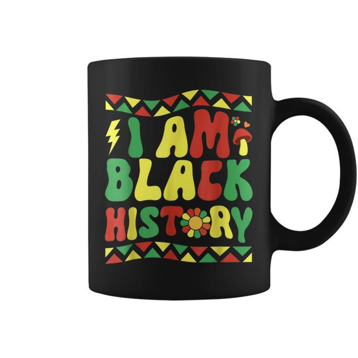 I Am Black History Groovy Retro Black History Month  Coffee Mug