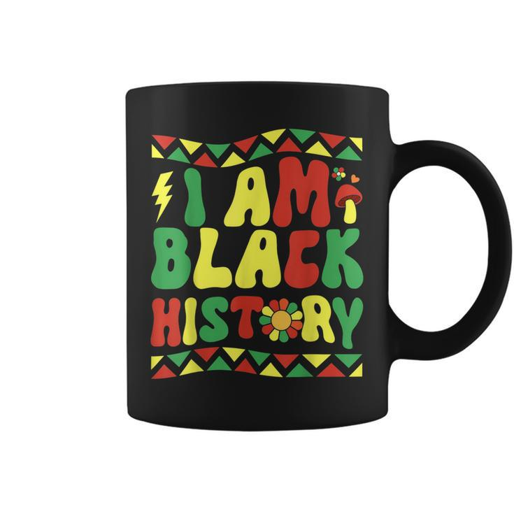 I Am Black History Groovy Retro Black History Month  V2 Coffee Mug