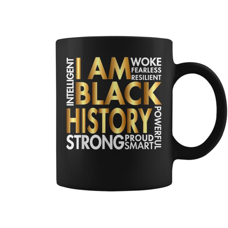 I Am Black Woman Black History Month Apparel Melanin African  Coffee Mug