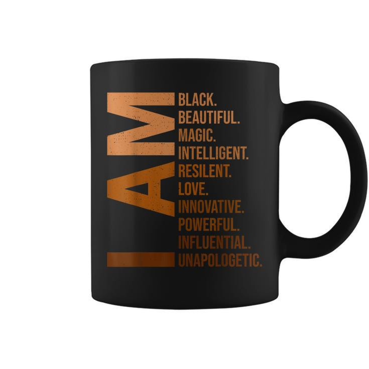 I Am Black Woman Blm Melanin Educated Black History Month  V2 Coffee Mug
