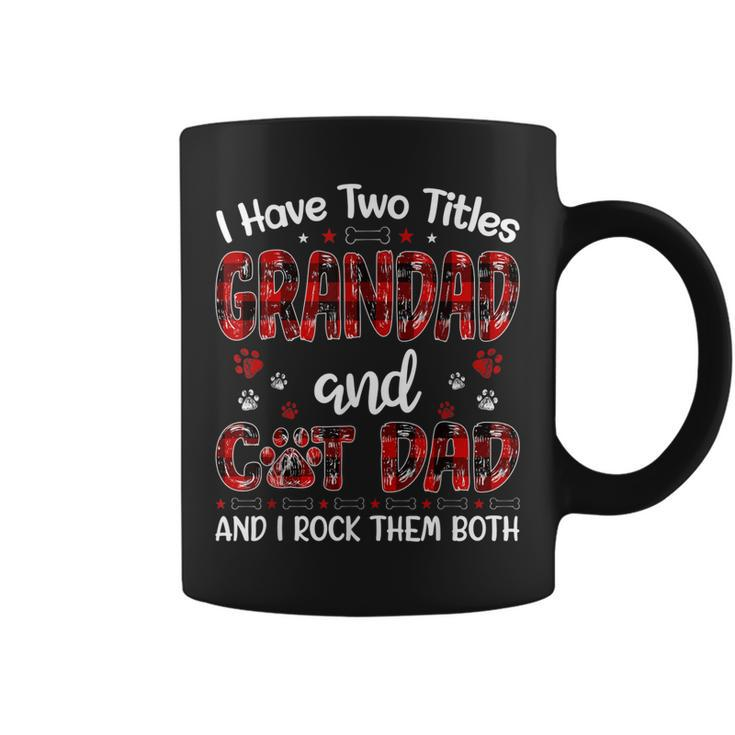 I Have Two Titles Grandad And Cat Dad  Fathers Day Family  V2 Coffee Mug