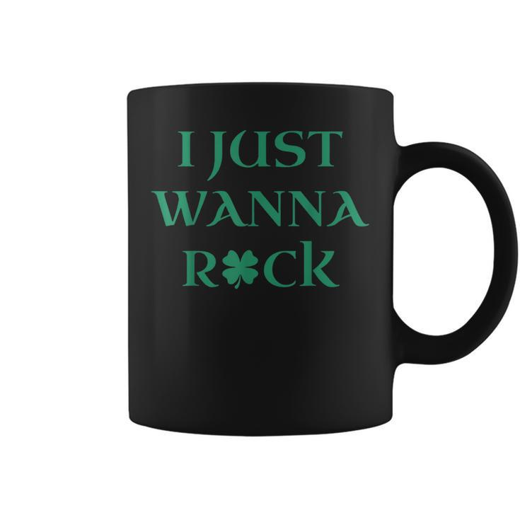I Just Wanna Rock Shamrock  Coffee Mug