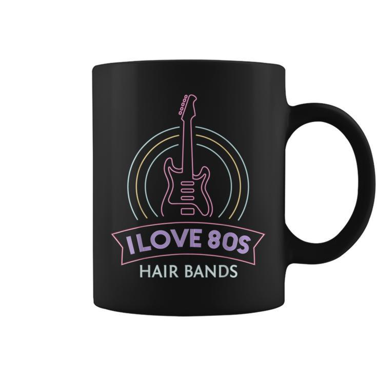 I Love 80S Hair Bands Theme Party Outfit Eighties Costume Coffee Mug