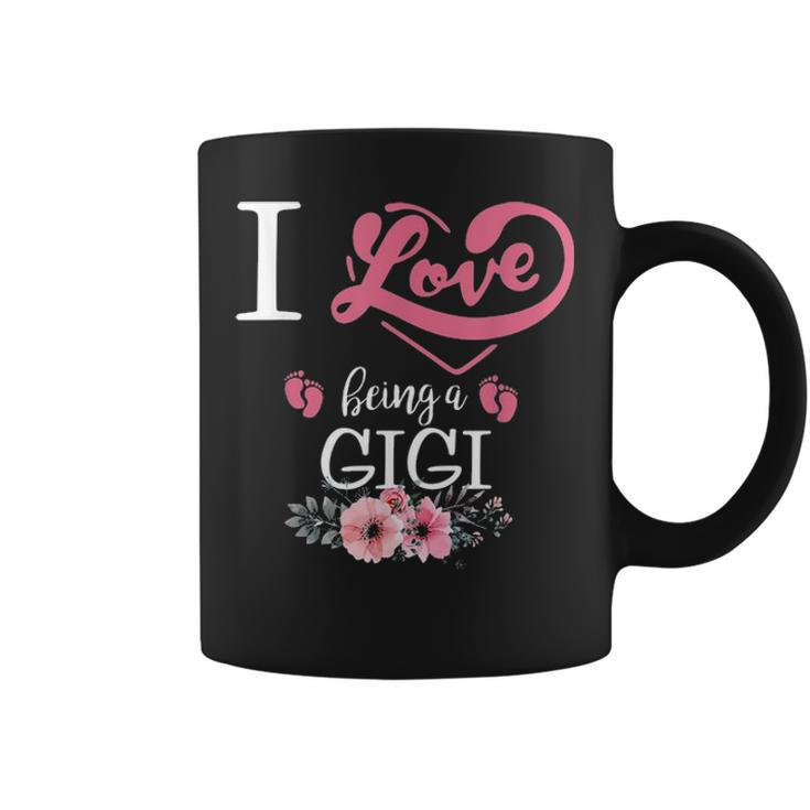 I Love Being A Gigi Flower Gifts For Mom Women Coffee Mug