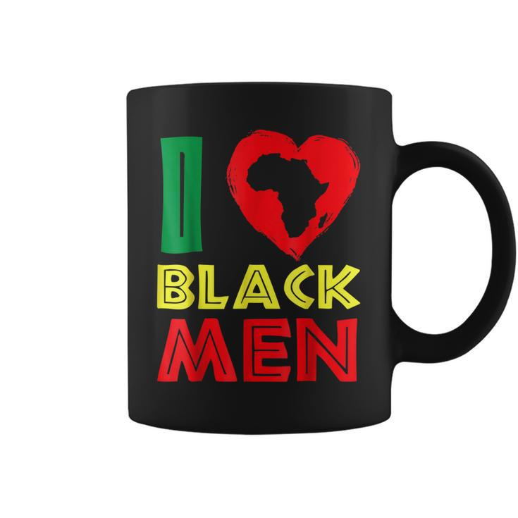 I Love Black Men Couples Black History Month African Pride Coffee Mug