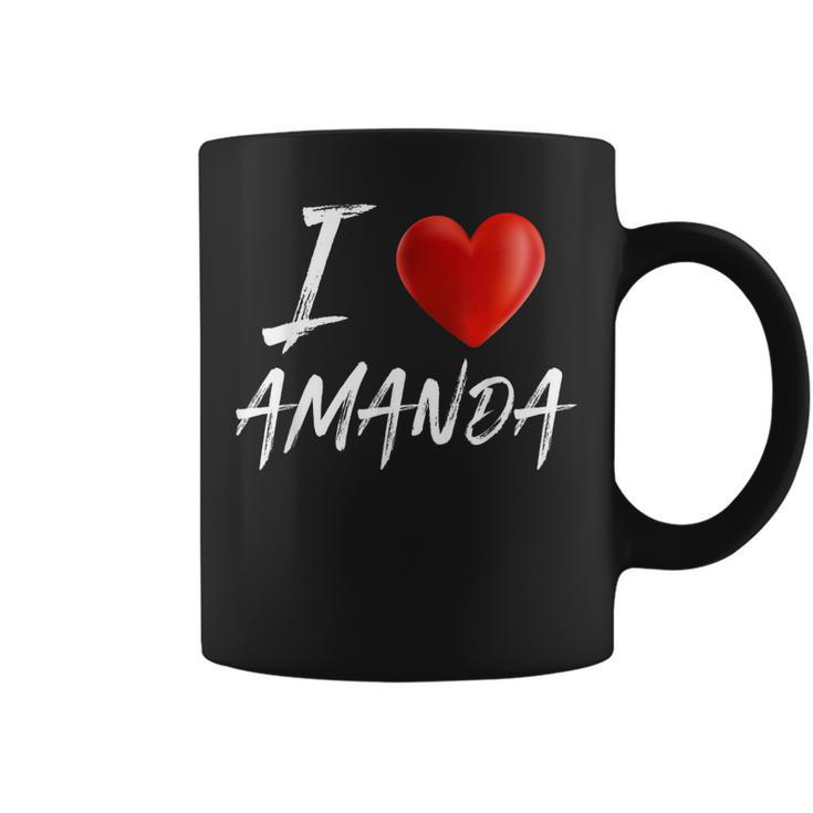 I Love Heart Amanda Family Name T Coffee Mug