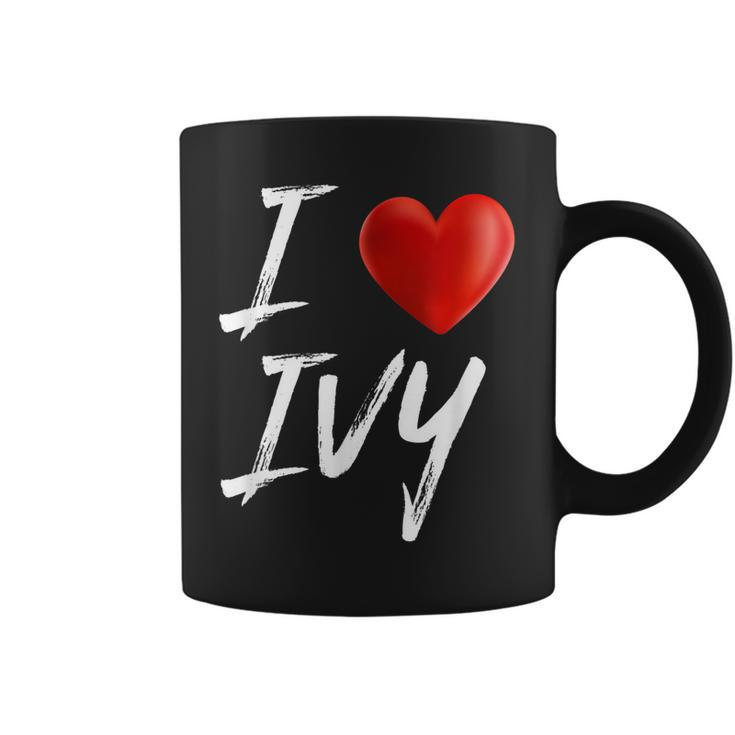 I Love Heart Ivy Family Name T Coffee Mug
