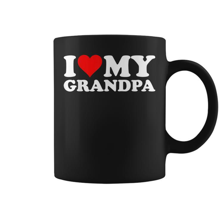 I Love Heart My Grandpa Grandfather Gramps Granddad  Coffee Mug