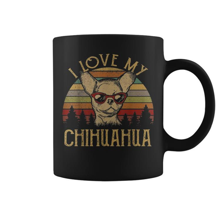 I Love My Chihuahua Vintage Funny Mom Dad Lover Themed Gifts Coffee Mug