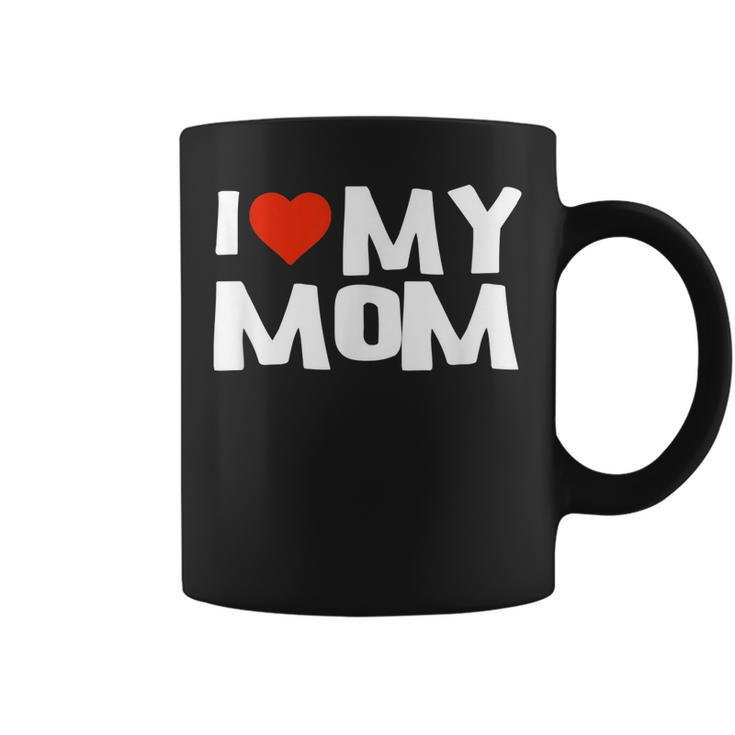 I Love My Mom  With Heart Motherday T Shirt Coffee Mug