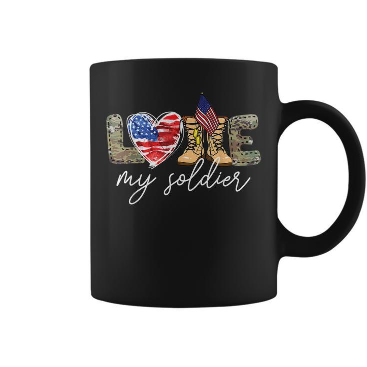 I Love My Soldier Military T  Army Mom Army Wife Coffee Mug