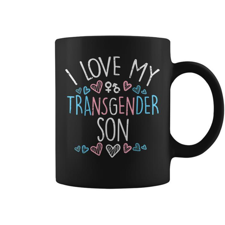 I Love My Transgender Son Transsexual Trans Pride Mom Dad Coffee Mug