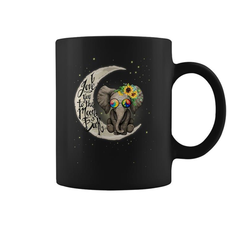 I Love You To The Moon And Back Elephant Moon Back   Coffee Mug
