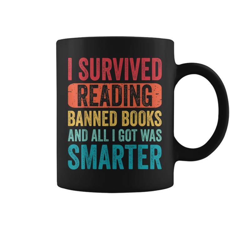 I Survived Reading Banned Books Bookaholic Book Lovers Funny  Coffee Mug