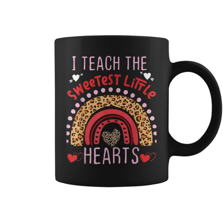 I Teach The Sweetest Hearts Rainbow Teacher Valentines Day  V6 Coffee Mug