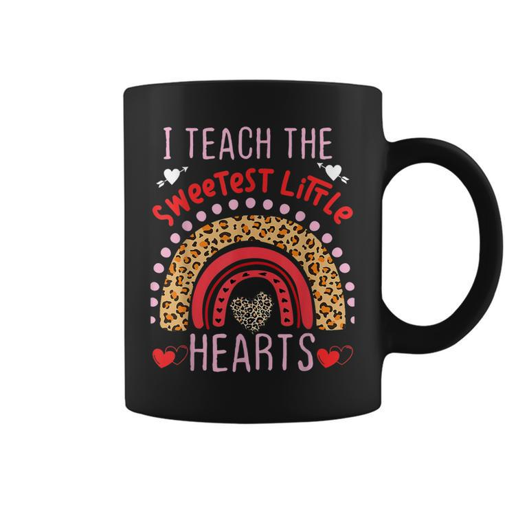 I Teach The Sweetest Little Hearts Rainbow Valentines Day  Coffee Mug