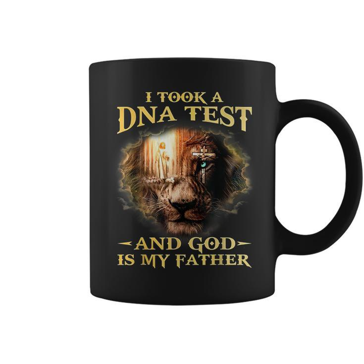 I Took A Dna Test And God Is My Father Lion Jesus Christian  Coffee Mug