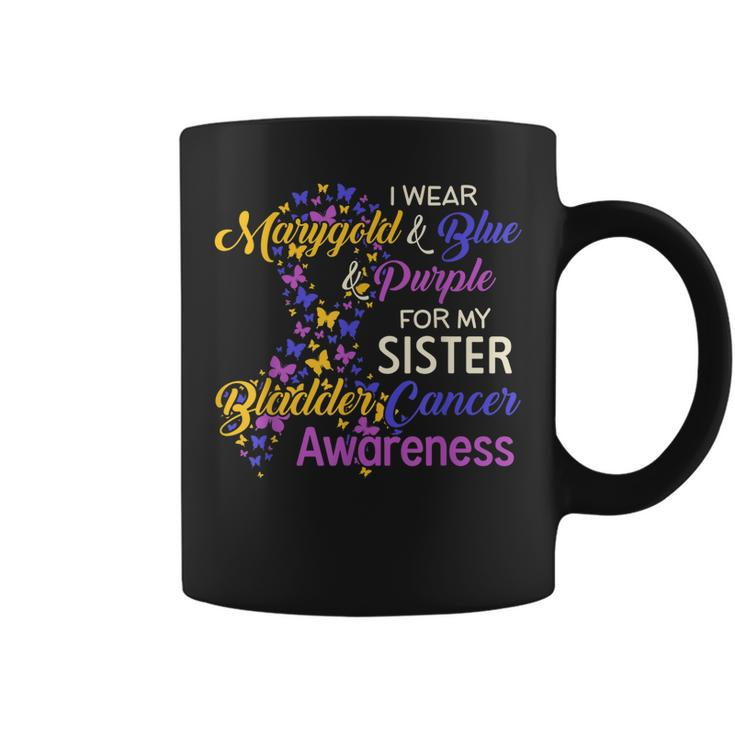 I Wear Marygold Blue Purple For My Sister Bladder Cancer Coffee Mug