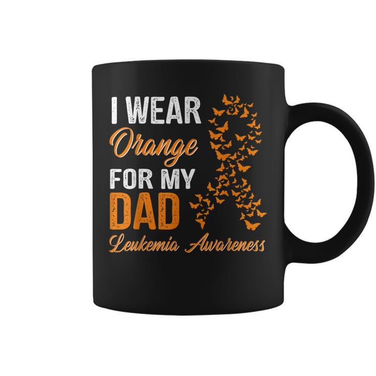 I Wear Orange For My Dad Leukemia Awareness Ribbon Coffee Mug