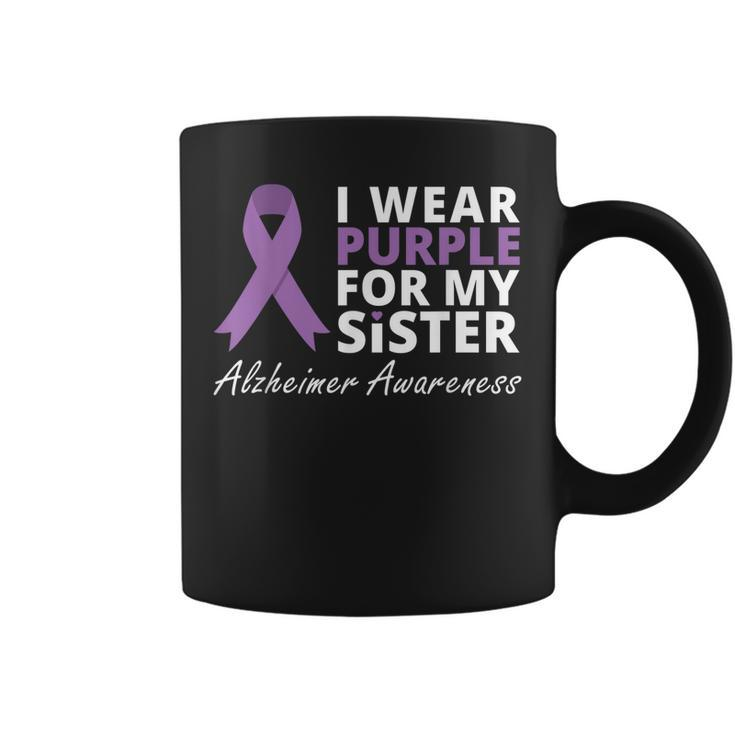 I Wear Purple For My Sister T  Ribbon Family Love Coffee Mug