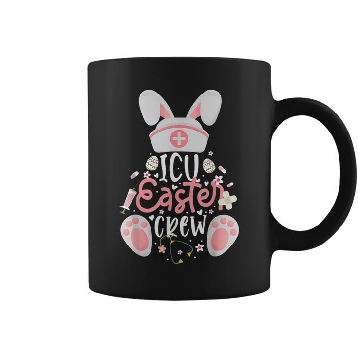 Icu Easter Day Nurse Crew Bunny Ears Happy Easter Nursing Coffee Mug