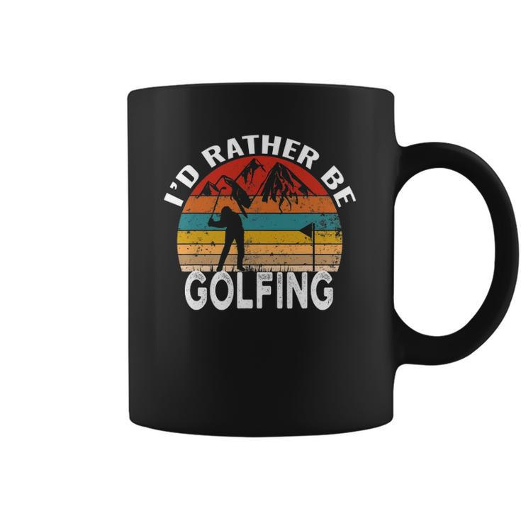 Id Rather Be Golfing Funny Golf Lover Vintage Coffee Mug