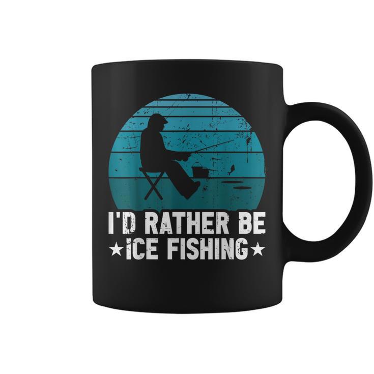 Id Rather Be Ice Fishing Lustige Winterangeln Herren Damen Tassen