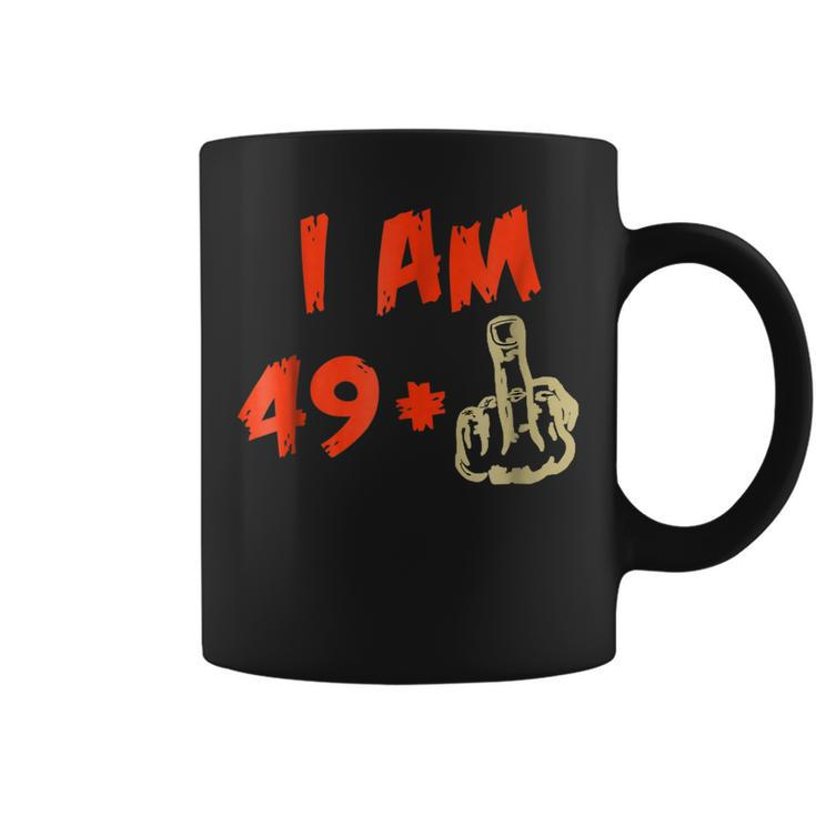 Im 49 Plus Middle Finger Shirt Funny 50Th Birthday Gift Tee Coffee Mug