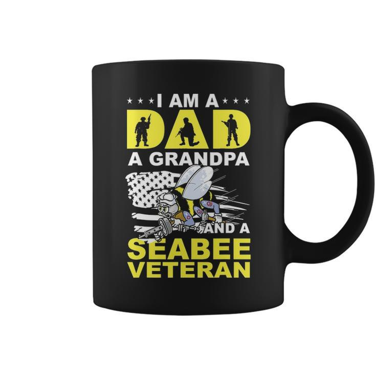 Im A Dad A Grandpa And Navy Seabee Veteran Gift Coffee Mug