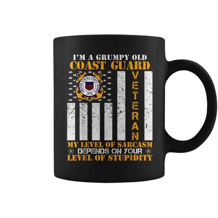 Im A Grumpy Old Coast Guard Veteran  For Men Women Coffee Mug