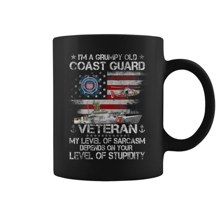 Im A Grumpy Old Coast Guard Veteran  For Mens Womens  Coffee Mug