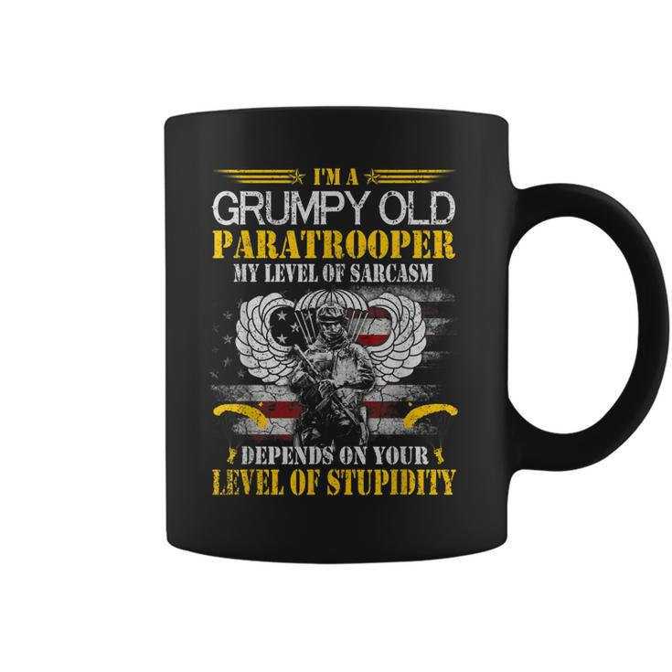 Im A Grumpy Old Paratrooper Flag  Veterans Day Gift  Coffee Mug