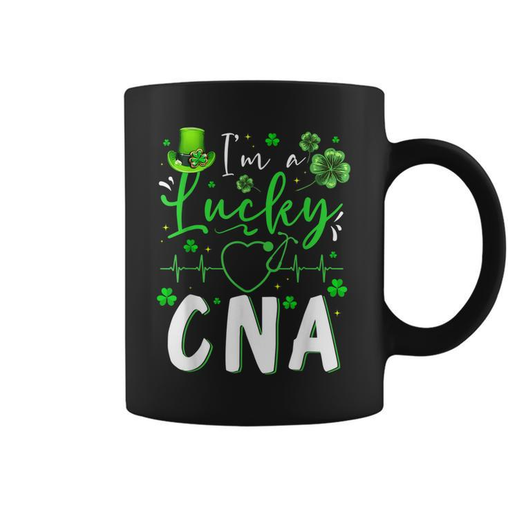 Im A Lucky Cna Nurse Shamrock Top Hat St Patricks Day  Coffee Mug