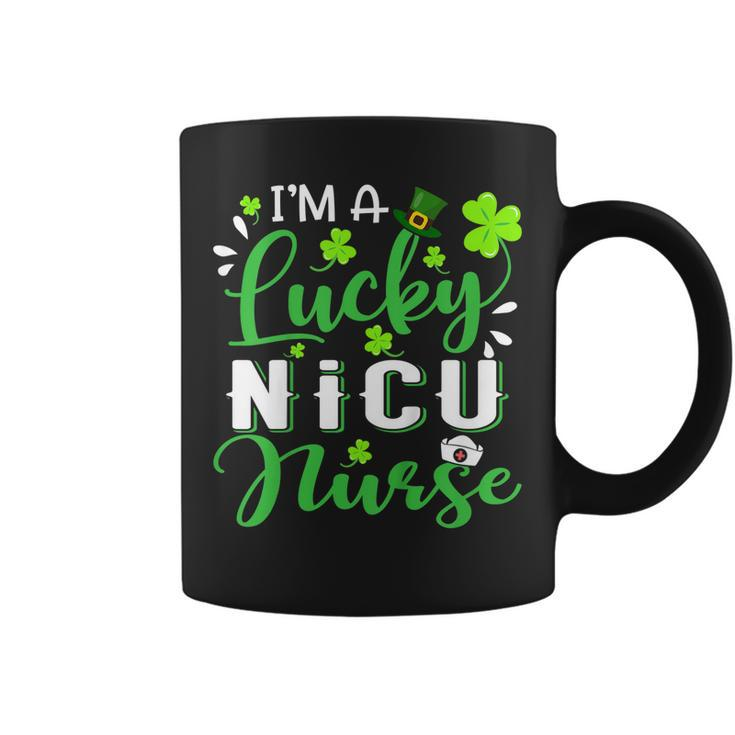 Im A Lucky Nicu Nurse Shamrock Top Hat St Patricks Day  Coffee Mug