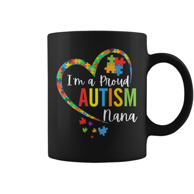 Im A Proud Autism Nana Love Heart Autism Awareness Puzzle  Coffee Mug