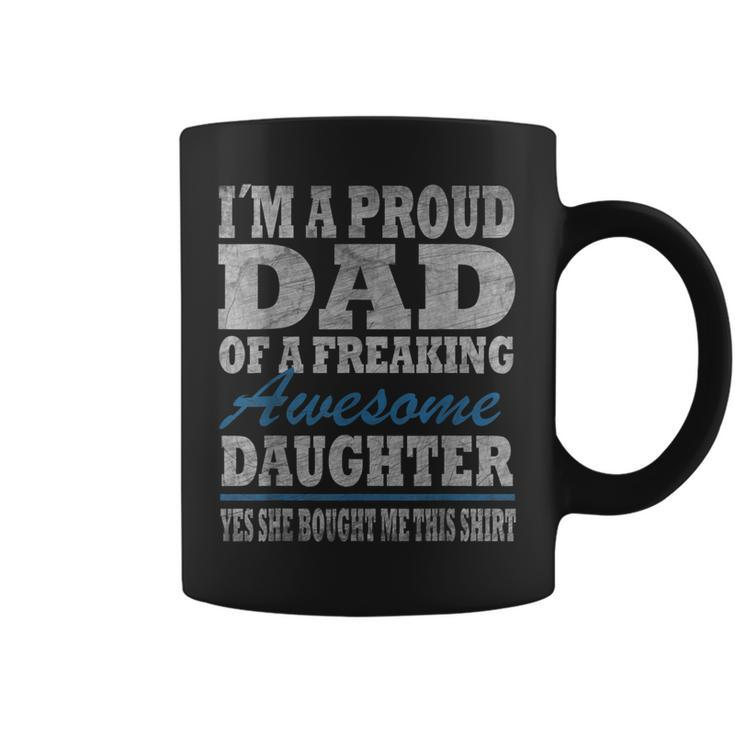 Im A Proud Dad From Daughter Funny Fathers Day Vintage Coffee Mug