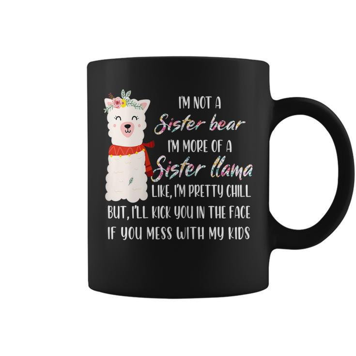 Im Not A Sister Bear Im More Of A Sister Llama Floral Gift For Womens Coffee Mug