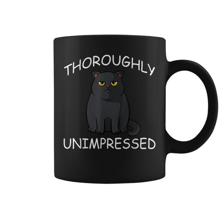 Im Not Impressed Cat Lover Funny Black Kitten Pet Owner  Coffee Mug