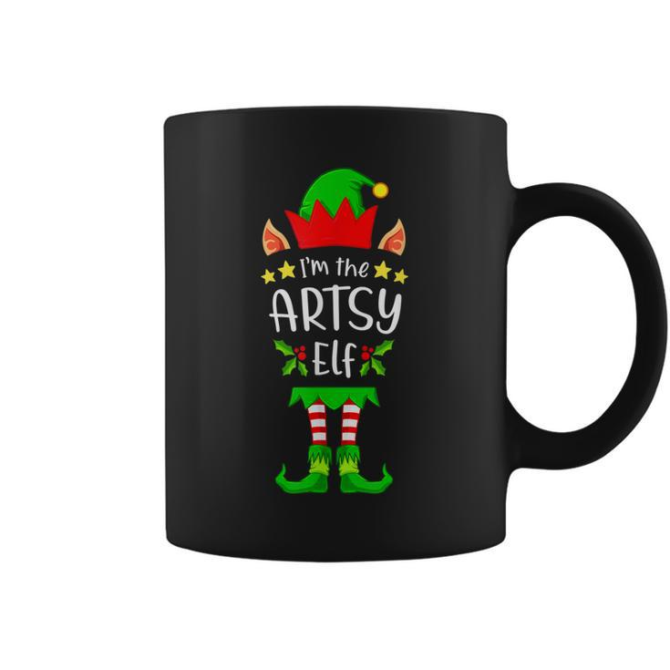 Im The Artsy Elf Matching Family Elf Squad Coffee Mug