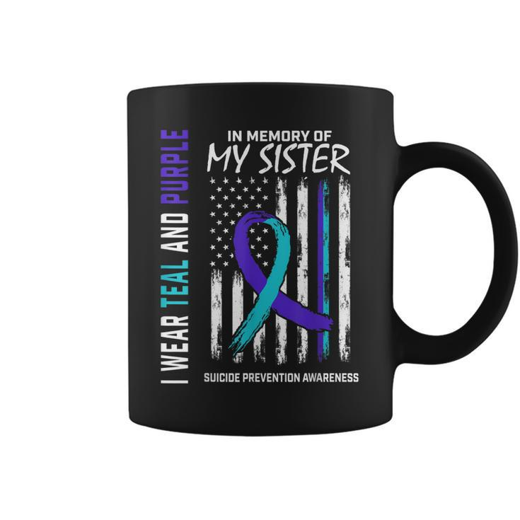 In Memory Of My Sister Suicide Awareness Prevention Flag Coffee Mug