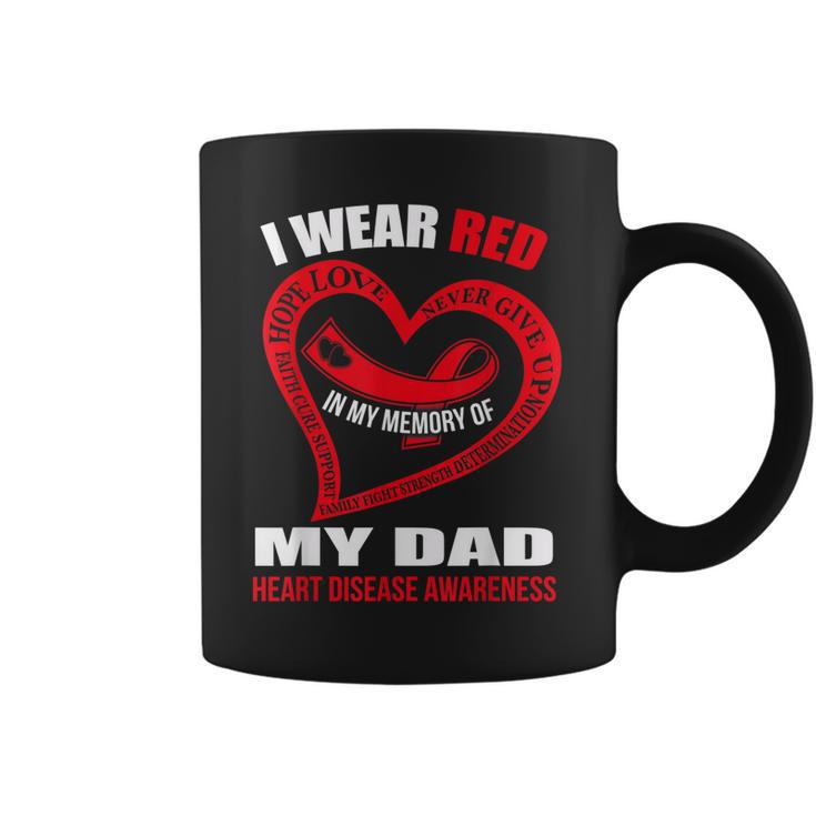 In My Memory Of My Dad Heart Disease Awareness Coffee Mug